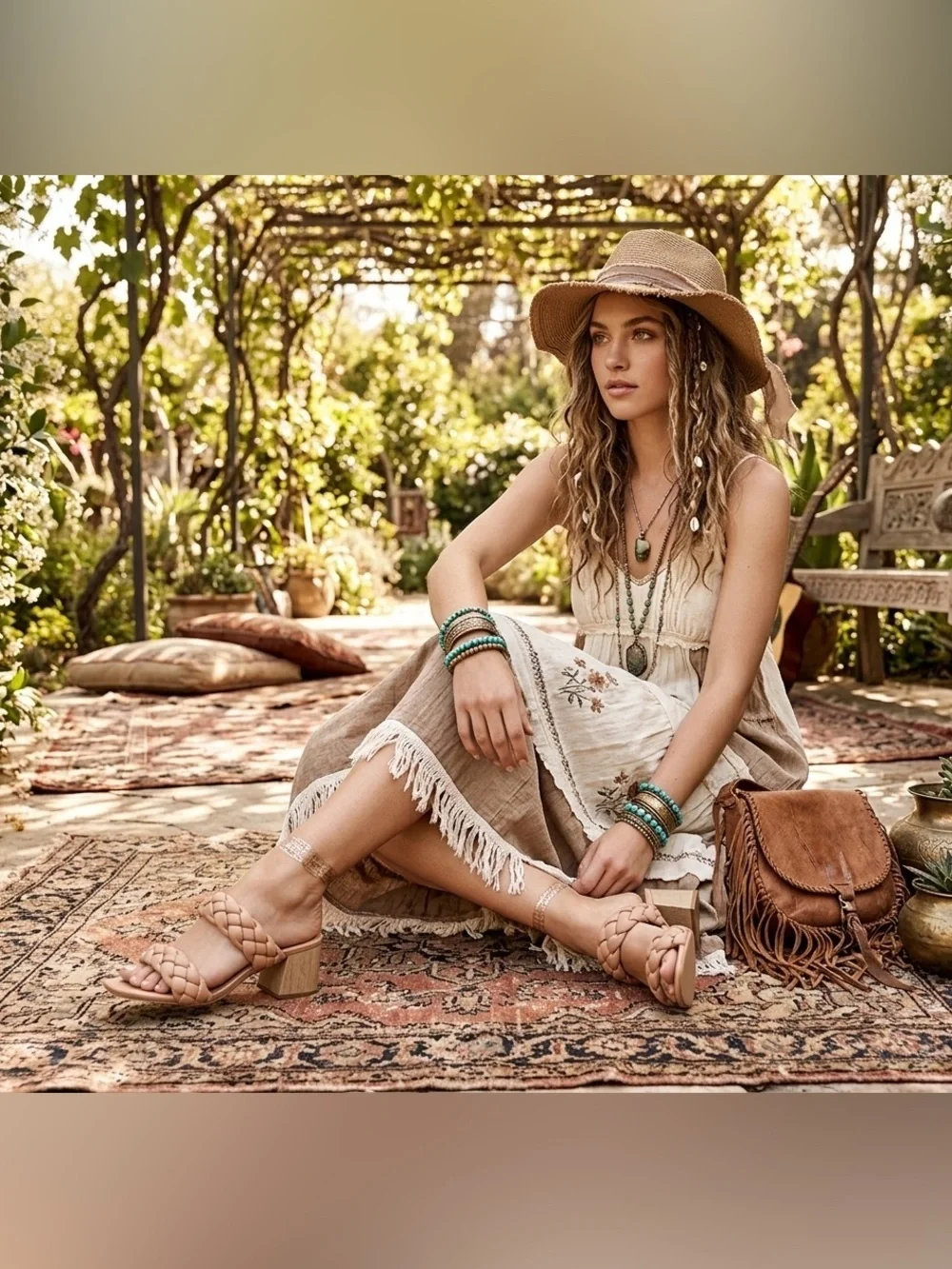 DV Dolce Vita Women's Stacey Braided Sandals in nude 7.5 natural nude color